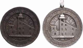 Copper and Silver Medal of Jeypore Exhibition of 1883.