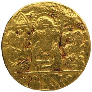 Gold Sikh Religious Token of Guru Nanak Dev.