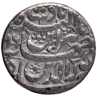 Silver One Rupee Coin of Jahangir of Ahmadabad Mint.