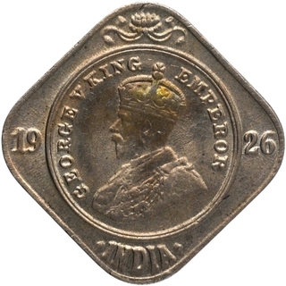 Copper Nickel Two Annas Coin of King George V of Bombay Mint of 1926.