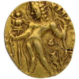 Gold Dinar Coin of Chandragupta II of Gupta Dynasty of Archer type.