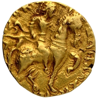 Gold Dinar Coin of Chandragupta II of Horseman type.