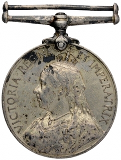 Silver China War Medal of Victoria Queen of Great Britain of 1900.