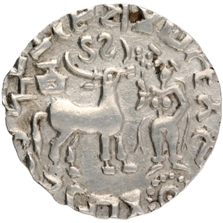 Silver Drachma Coin of Amoghbuti of Kuninda Dynasty.