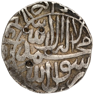 Silver One Rupee Coin of Akbar of Narnol Mint.