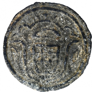 Zinc Twenty Bazarucos Coin of Pedro IV of Indo Portuguese.