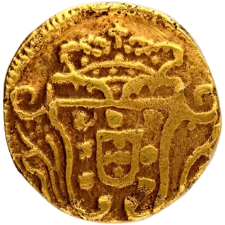 Gold Twelve Xerafin Coin of D.Jose of Goa of Indo Portuguese.