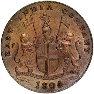 Copper Double Pice Proof Coin of Bombay Presidency.