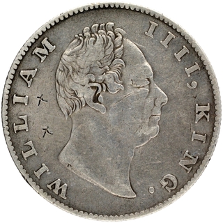 Silver One Rupee Coin of King William IIII of Calcutta Mint of 1835.