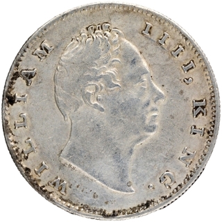 Silver One Rupee Coin of King William IIII of Calcutta Mint of 1835.