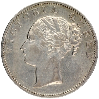 Silver One Rupee Coin of Victoria Queen of Madras Mint of 1840.