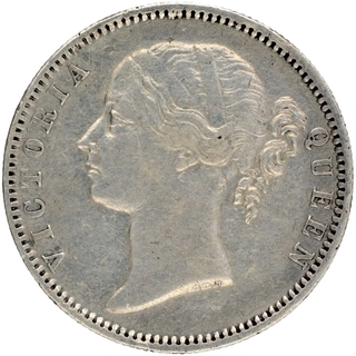 Silver One Rupee Coin of Victoria Queen of Madras Mint of 1840.