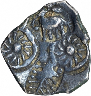 Punch Marked Silver Half Karshapana Coin of Andhra Janapada.