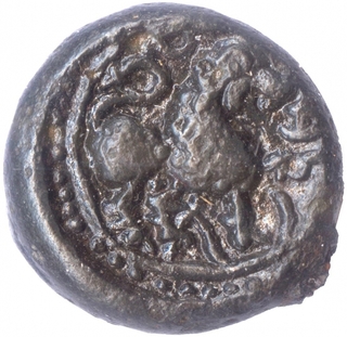 Copper Base alloy Coin of Vishnukundin Dynasty.