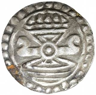 Silver Forty Eight Rattis Coin of Funan Kingdom of Burma.