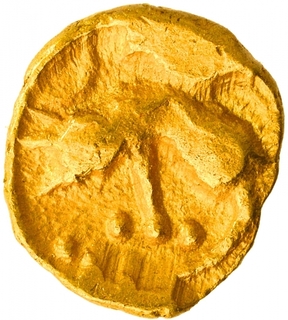 Gold Fanam Coin of Chalukyas of Kalyana.