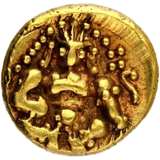 Gold Varaha Coin of Krishnadevaraya of Vijayanagara Empire.