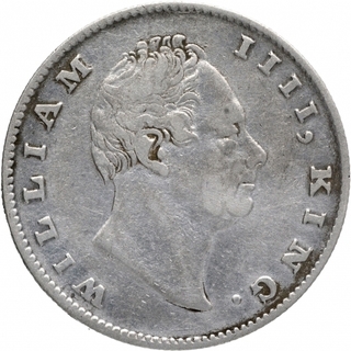 Silver One Rupee Coin of King William IIII of Calcutta Mint of 1835.