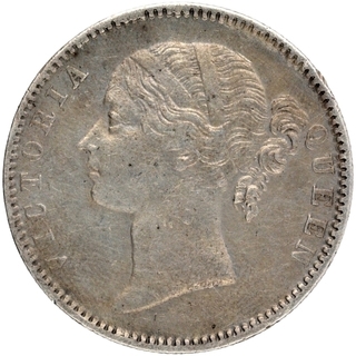 Silver One Rupee Coin of Victoria Queen of Madras Mint of 1840.