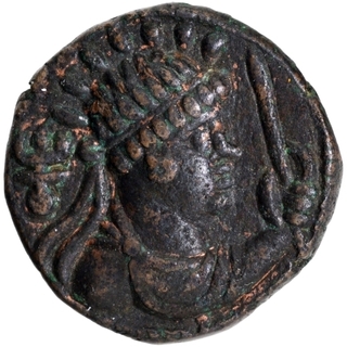 Copper Tetradrachma coin of Soter megas alias Vima Takto of Kushan Dynasty.