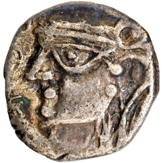 Silver Drachma Coin of Harshavardhana of Post Guptas.