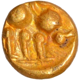 Gold Half Fanam Coin of Chalukyas of Kalyana.