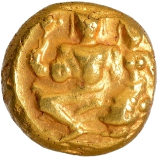 Gold Varaha Coin of Devaraya I of Sangama Dynasty of  Vijayanagara Empire.