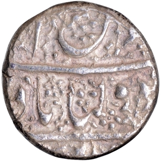 Silver Half Rupee Coin of Shahjahan of Daulatabad Mint.