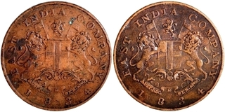 Copper Half Anna Coins of Bombay Presidency.