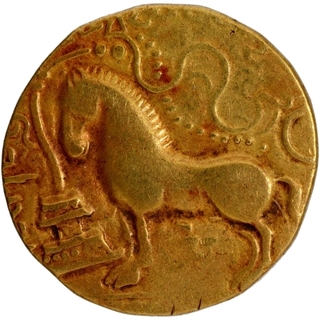 Gold Dinar Coin of Samudragupta of Gupta Dynasty of Ashvamedha Type.