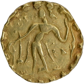 Gold Dinar Coin of Samatata Region of Post Guptas.