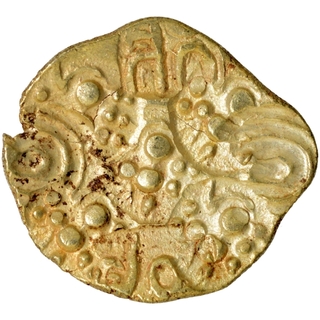 Gold Pagoda Coin of Jayasimha II of Chalukyas of Kalyana.