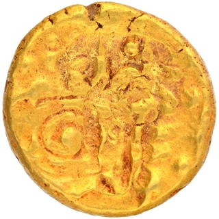 Punch Marked Gold Pagoda Coin of Singhanadeva of Yadavas of Devagiri.