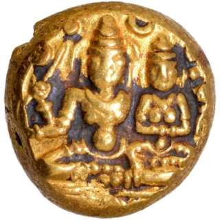 Gold Varaha Coin of Devaraya I of Vijayanagara Empire.