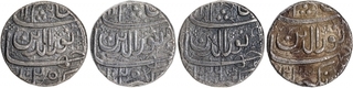 Lot of Four Silver One Rupee Coins of Jahangir of Ahmadabad Mint of Different Months.