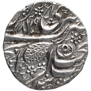 Silver One Rupee Coin of Amritsar Mint of Sikh Empire.