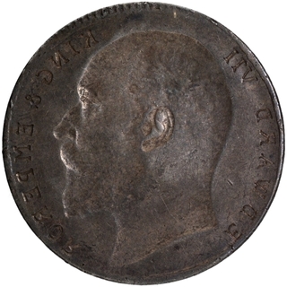 Error Silver One Rupee Coin of King Edward VII.