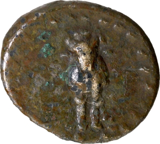 Potin Coin of Damasena of Western Kshatrapas.