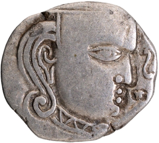 Silver Drachma Coin of Skandagupta of Gupta Dynasty.