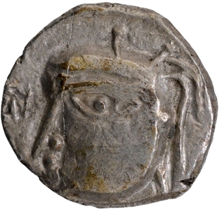 Silver Drachma Coin of Sarvavarman of Maukharis.