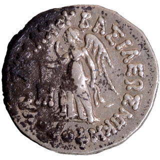 Silver  Drahcma Coin of  Antimachos II Nikephoros of Indo Greeks.