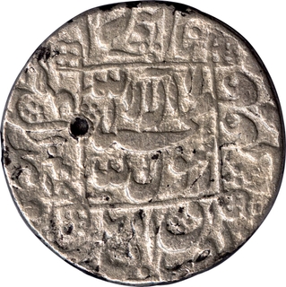 Silver One Rupee Coin of Shahjahan of Pattan Deo Mint.