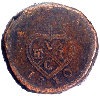 Copper Two Pice Coin of Bombay Presidency.