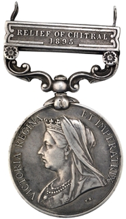 Silver Medal of  Victoria Queen of Relief of Chitral of 1895.