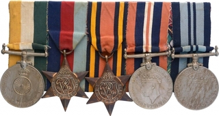 Group of Five Medals awarded to Jemor M. R. Gupta.