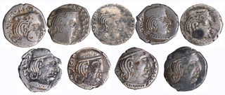 Silver Drachma Coins of Different Rulers of Western Kshatrapas.