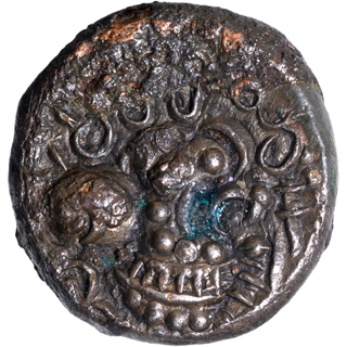 Copper Base Alloy Coin of Vishnuvardhana I of Eastern Chalukyas of Vengi.