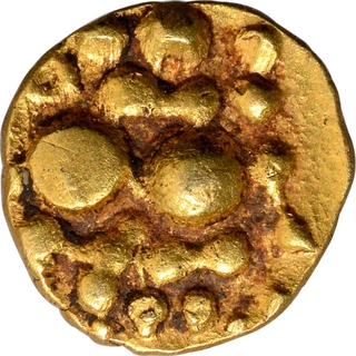 Gold Fanam Coin of Nolambas of Karnataka.