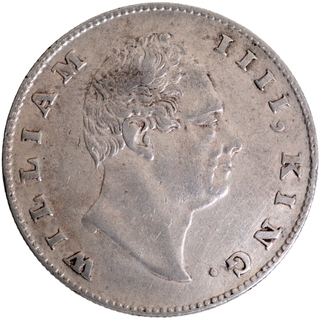 Silver One Rupee Coin of King William IIII of Calcutta Mint of 1835.