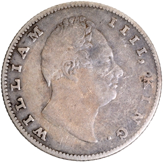 Silver One Rupee Coin of King William IIII of Bombay Mint of 1835.